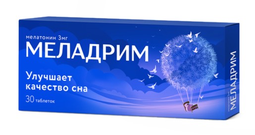 МЕЛАДРИМ ТАБЛЕТКИ ПОКРЫТЫЕ ПЛЕНОЧНОЙ ОБОЛОЧКОЙ 3 МГ   №30