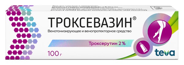 ТРОКСЕВАЗИН ГЕЛЬ ДЛЯ НАРУЖНОГО ПРИМЕНЕНИЯ 2% 100 Г №1