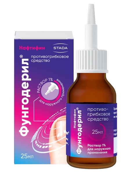 ФУНГОДЕРИЛ РАСТВОР ДЛЯ НАРУЖНОГО ПРИМЕНЕНИЯ 1% 25 МЛ №1