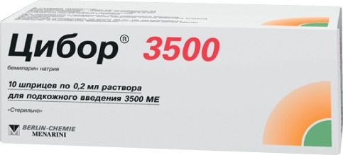 ЦИБОР 3500 РАСТВОР ДЛЯ ИНЪЕКЦИЙ 3,5 ТЫС.МЕ 0,2 МЛ №10
