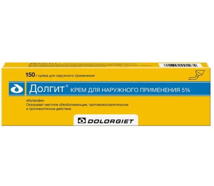ДОЛГИТ КРЕМ ДЛЯ НАРУЖНОГО ПРИМЕНЕНИЯ 5% 150 Г №1