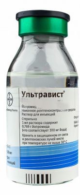 УЛЬТРАВИСТ РАСТВОР ДЛЯ ИНЪЕКЦИЙ 300 МГ ЙОДА/МЛ 100 МЛ №10