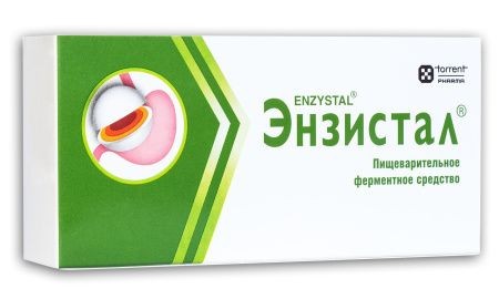 ЭНЗИСТАЛ ТАБЛЕТКИ ПОКРЫТЫЕ КИШЕЧНОРАСТВОРИМОЙ ОБОЛОЧКОЙ    №60