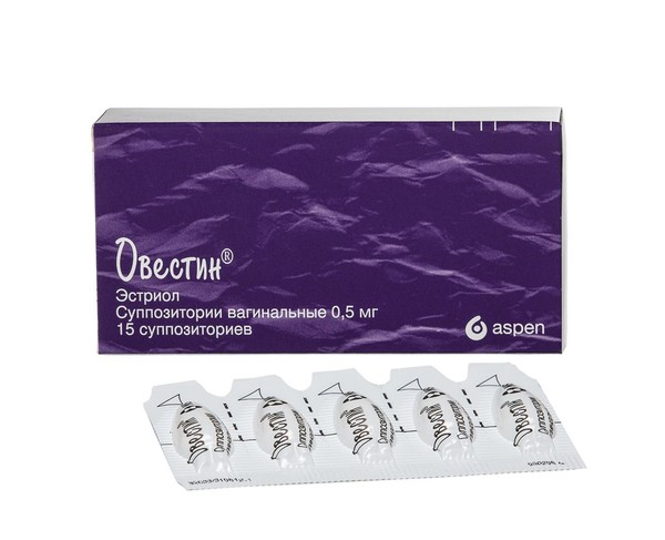 ОВЕСТИН СУППОЗИТОРИИ ВАГИНАЛЬНЫЕ 0,5 МГ   №15