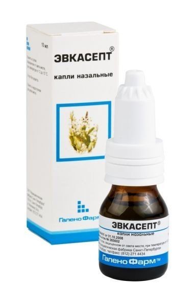 ЭВКАСЕПТ КАПЛИ НАЗАЛЬНЫЕ  10 МЛ №1