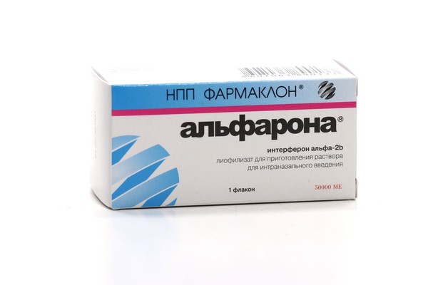 АЛЬФАРОНА ЛИОФИЛИЗАТ ДЛЯ ПРИГОТОВЛЕНИЯ РАСТВОРА ДЛЯ ИНТРАНАЗАЛЬНОГО ВВЕДЕНИЯ 50 ТЫС.МЕ №1