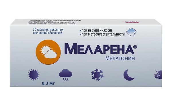 МЕЛАРЕНА ТАБЛЕТКИ ПОКРЫТЫЕ ПЛЕНОЧНОЙ ОБОЛОЧКОЙ 0,3 МГ   №30