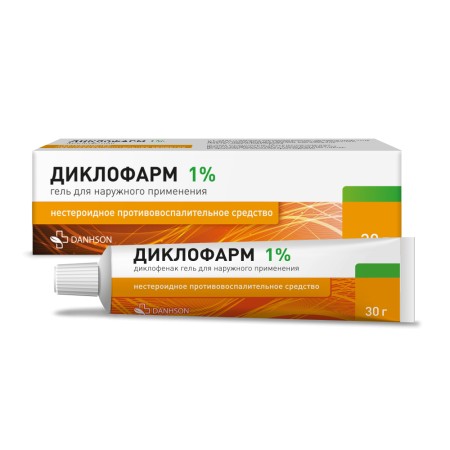 ДИКЛОФАРМ ГЕЛЬ ДЛЯ НАРУЖНОГО ПРИМЕНЕНИЯ 1% 30 Г №1