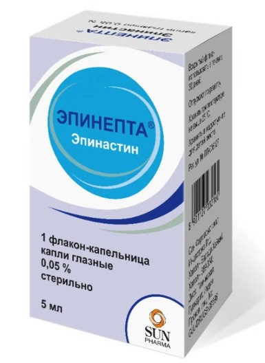 ЭПИНЕПТА КАПЛИ ГЛАЗНЫЕ 0,05% 5 МЛ №1