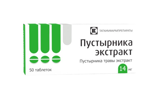 ПУСТЫРНИКА ЭКСТРАКТ ТАБЛЕТКИ ПОКРЫТЫЕ ОБОЛОЧКОЙ 14 МГ 380 МГ №50
