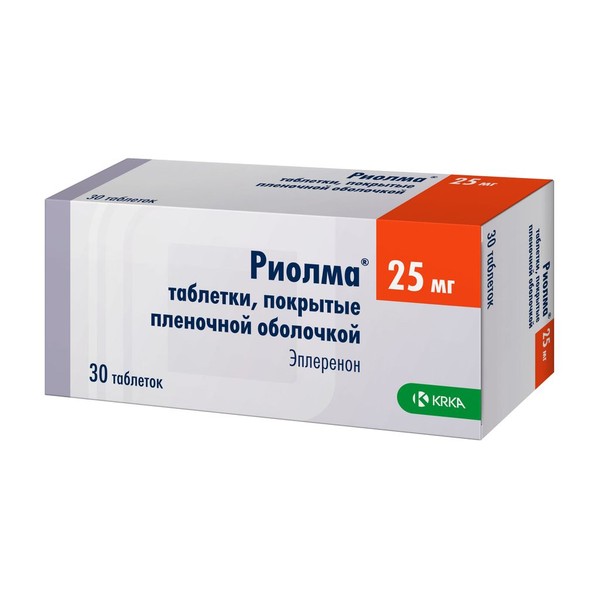 РИОЛМА ТАБЛЕТКИ ПОКРЫТЫЕ ПЛЕНОЧНОЙ ОБОЛОЧКОЙ 25 МГ   №30