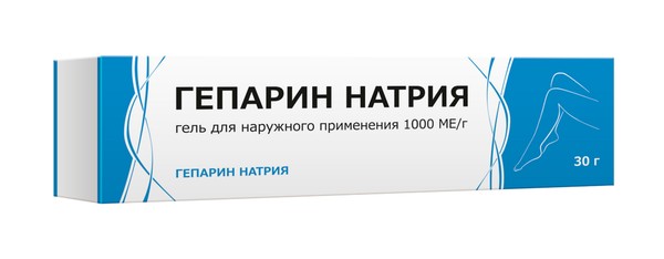 ГЕПАРИН НАТРИЯ ГЕЛЬ ДЛЯ НАРУЖНОГО ПРИМЕНЕНИЯ 1 ТЫС.МЕ/Г 30 Г №1