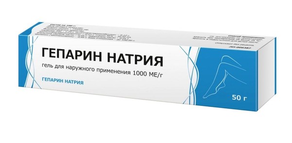 ГЕПАРИН НАТРИЯ ГЕЛЬ ДЛЯ НАРУЖНОГО ПРИМЕНЕНИЯ 1 ТЫС.МЕ/Г 50 Г №1
