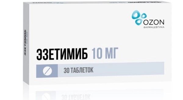 ЭЗЕТИМИБ ТАБЛЕТКИ 10 МГ   №30