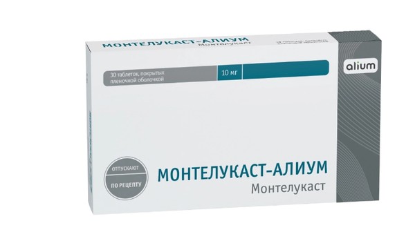 МОНТЕЛУКАСТ-АЛИУМ ТАБЛЕТКИ ПОКРЫТЫЕ ПЛЕНОЧНОЙ ОБОЛОЧКОЙ 10 МГ   №30