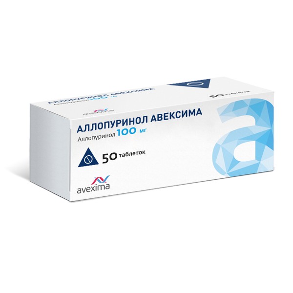 АЛЛОПУРИНОЛ АВЕКСИМА ТАБЛЕТКИ 100 МГ   №50