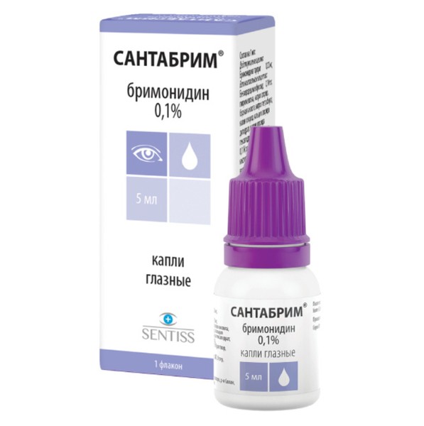 САНТАБРИМ КАПЛИ ГЛАЗНЫЕ 0,1% 5 МЛ №1