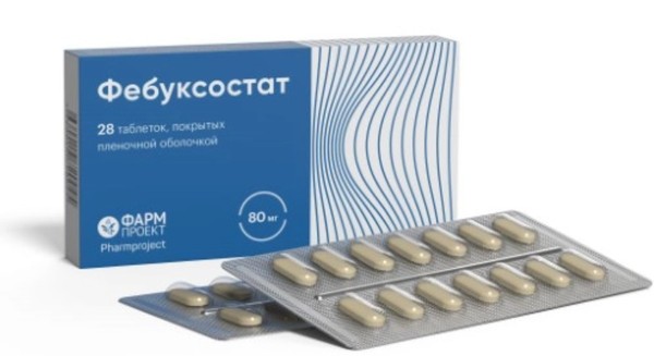ФЕБУКСОСТАТ ТАБЛЕТКИ ПОКРЫТЫЕ ОБОЛОЧКОЙ 80 МГ   №28