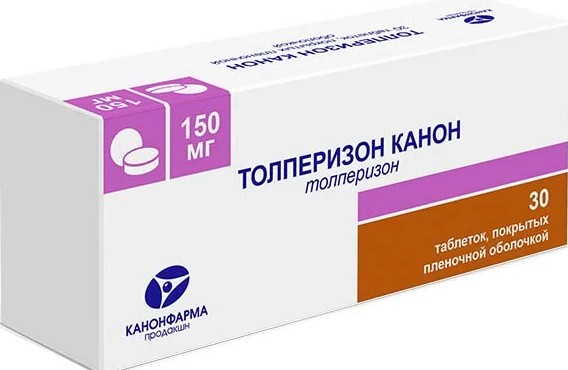 ТОЛПЕРИЗОН КАНОН ТАБЛЕТКИ ПОКРЫТЫЕ ПЛЕНОЧНОЙ ОБОЛОЧКОЙ 150 МГ   №30