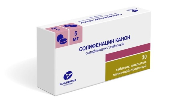 СОЛИФЕНАЦИН КАНОН ТАБЛЕТКИ ПОКРЫТЫЕ ПЛЕНОЧНОЙ ОБОЛОЧКОЙ 5 МГ   №30
