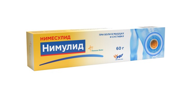 НИМУЛИД ГЕЛЬ ДЛЯ НАРУЖНОГО ПРИМЕНЕНИЯ 10 МГ/МЛ 60 Г №1