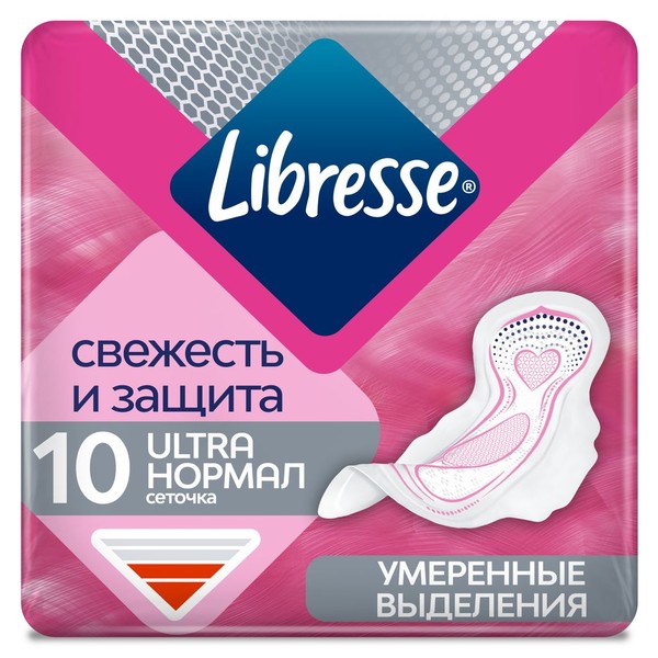 LIBRESSE ПРОКЛАДКИ ULTRA NORMAL DRAI ПРОКЛАДКИ ЖЕНСКИЕ ГИГИЕНИЧЕСКИЕ MAXI №10