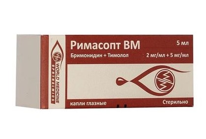 РИМАСОПТ ВМ КАПЛИ ГЛАЗНЫЕ 2 МГ/МЛ+5 МГ/МЛ 5 МЛ №1