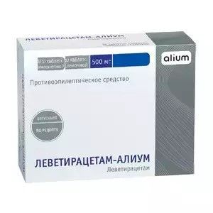 ЛЕВЕТИРАЦЕТАМ-АЛИУМ ТАБЛЕТКИ ПОКРЫТЫЕ ПЛЕНОЧНОЙ ОБОЛОЧКОЙ 500 МГ   №60