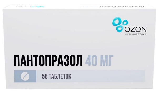 ПАНТОПРАЗОЛ ТАБЛЕТКИ КИШЕЧНОРАСТВОРИМЫЕ ПОКРЫТЫЕ ОБОЛОЧКОЙ 40 МГ   №56