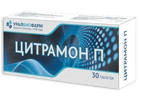 ЦИТРАМОН П ТАБЛЕТКИ 240 МГ+27,3 МГ+180 МГ   №30