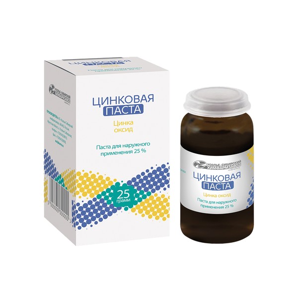 ЦИНКОВАЯ ПАСТА ПАСТА ДЛЯ НАРУЖНОГО ПРИМЕНЕНИЯ 25% 25 Г №1