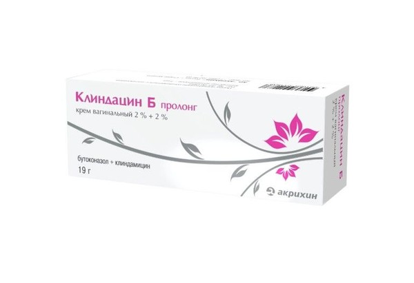 КЛИНДАЦИН Б ПРОЛОНГ КРЕМ ВАГИНАЛЬНЫЙ 2%+2% 19 Г №3