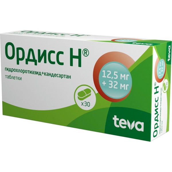 ОРДИСС Н ТАБЛЕТКИ 12,5 МГ+32 МГ №30