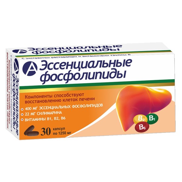 ЭССЕНЦИАЛЬНЫЕ ФОСФОЛИПИДЫ КАПСУЛЫ  1250 МГ №30