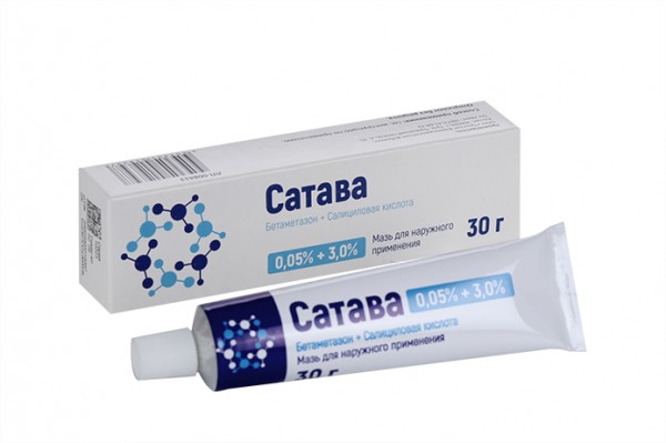 САТАВА МАЗЬ ДЛЯ НАРУЖНОГО ПРИМЕНЕНИЯ 0,05%+3% 30 Г №1