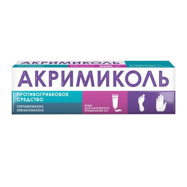 АКРИМИКОЛЬ КРЕМ ДЛЯ НАРУЖНОГО ПРИМЕНЕНИЯ 2% 15 Г №1