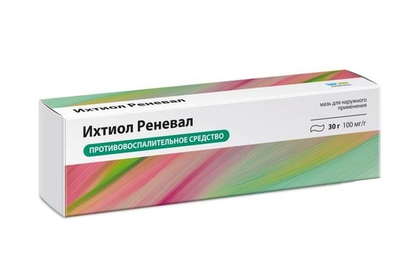 ИХТИОЛ РЕНЕВАЛ МАЗЬ ДЛЯ НАРУЖНОГО ПРИМЕНЕНИЯ 100 МГ/Г 30 Г №1