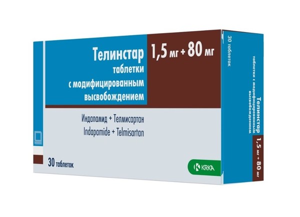 ТЕЛИНСТАР ТАБЛЕТКИ С МОДИФИЦИРОВАННЫМ ВЫСВОБОЖДЕНИЕМ 1,5 МГ+80 МГ   №30