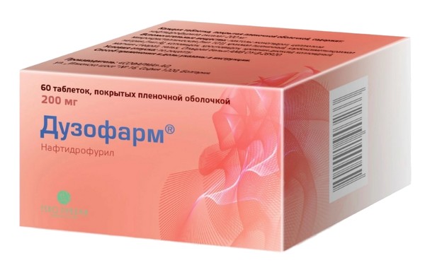 ДУЗОФАРМ ТАБЛЕТКИ ПОКРЫТЫЕ ПЛЕНОЧНОЙ ОБОЛОЧКОЙ 200 МГ №60
