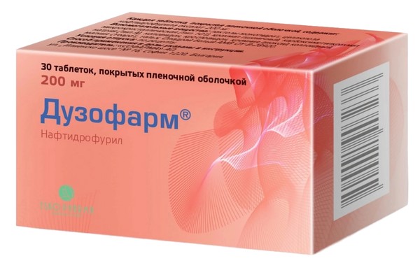 ДУЗОФАРМ ТАБЛЕТКИ ПОКРЫТЫЕ ПЛЕНОЧНОЙ ОБОЛОЧКОЙ 200 МГ №30