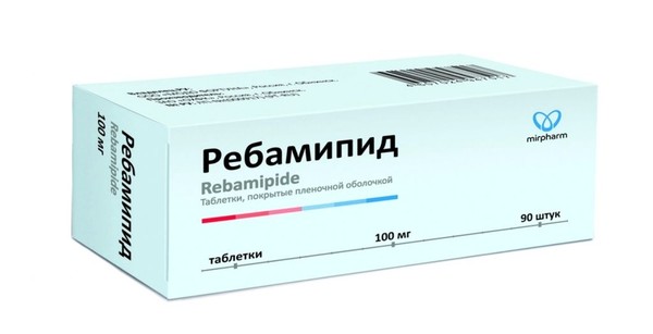 РЕБАМИПИД ТАБЛЕТКИ ПОКРЫТЫЕ ПЛЕНОЧНОЙ ОБОЛОЧКОЙ 100 МГ   №90