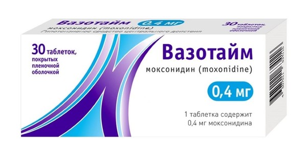 ВАЗОТАЙМ ТАБЛЕТКИ ПОКРЫТЫЕ ПЛЕНОЧНОЙ ОБОЛОЧКОЙ 0,4 МГ   №30
