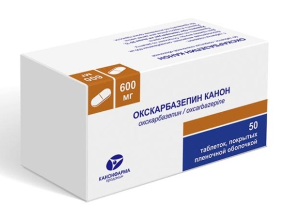 ОКСКАРБАЗЕПИН КАНОН ТАБЛЕТКИ ПОКРЫТЫЕ ПЛЕНОЧНОЙ ОБОЛОЧКОЙ 600 МГ   №50
