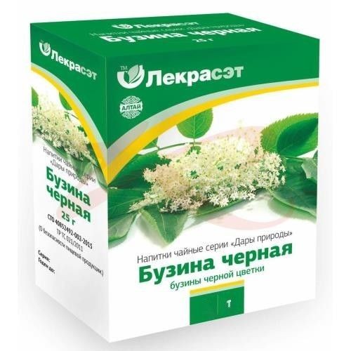 БУЗИНЫ ЧЕРНОЙ ЦВЕТКИ РАСТИТЕЛЬНОЕ СЫРЬЕ 50 Г №1