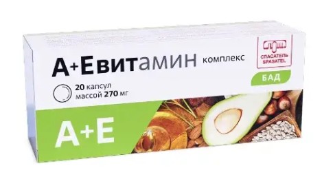 СПАСАТЕЛЬ КОМПЛЕКС А+Е ВИТАМИН КАПСУЛЫ  270 МГ №20