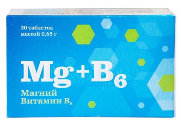 МАГНИЙ+В6 ТАБЛЕТКИ  650 МГ №30