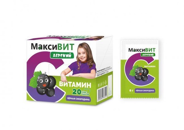 МАКСИВИТ НАПИТОК ДЕТСКИЙ С ВИТАМИНОМ С СО ВКУСОМ ЧЕРНОЙ СМОРОДИНЫ НАПИТОК    №20