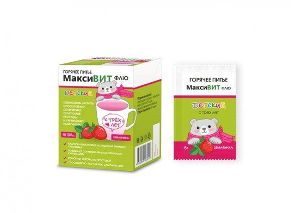 МАКСИВИТ НАПИТОК ДЕТСКИЙ С ВИТАМИНОМ С СО ВКУСОМ ЗЕМЛЯНИКИ НАПИТОК    №10