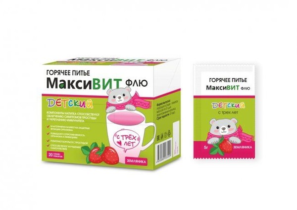МАКСИВИТ НАПИТОК ДЕТСКИЙ С ВИТАМИНОМ С СО ВКУСОМ ЗЕМЛЯНИКИ НАПИТОК №20