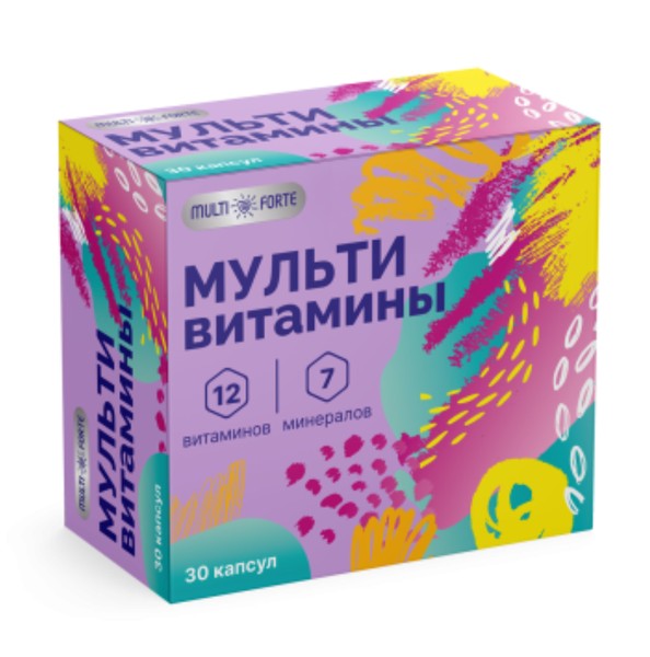 MULTIFORTE МУЛЬТИВИТАМИНЫ ДЛЯ ВЗРОСЛЫХ КАПСУЛЫ №30